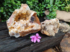 Natural Limonite Quartz Clusters x 2 From Zambia - Toprock Gemstones and Minerals 