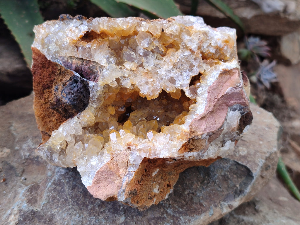 Natural Limonite Quartz Clusters x 2 From Zambia - Toprock Gemstones and Minerals 