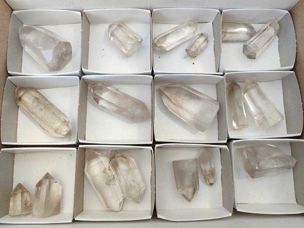 Polished Clear Quartz Points x 18 From Madagascar - Toprock Gemstones and Minerals 