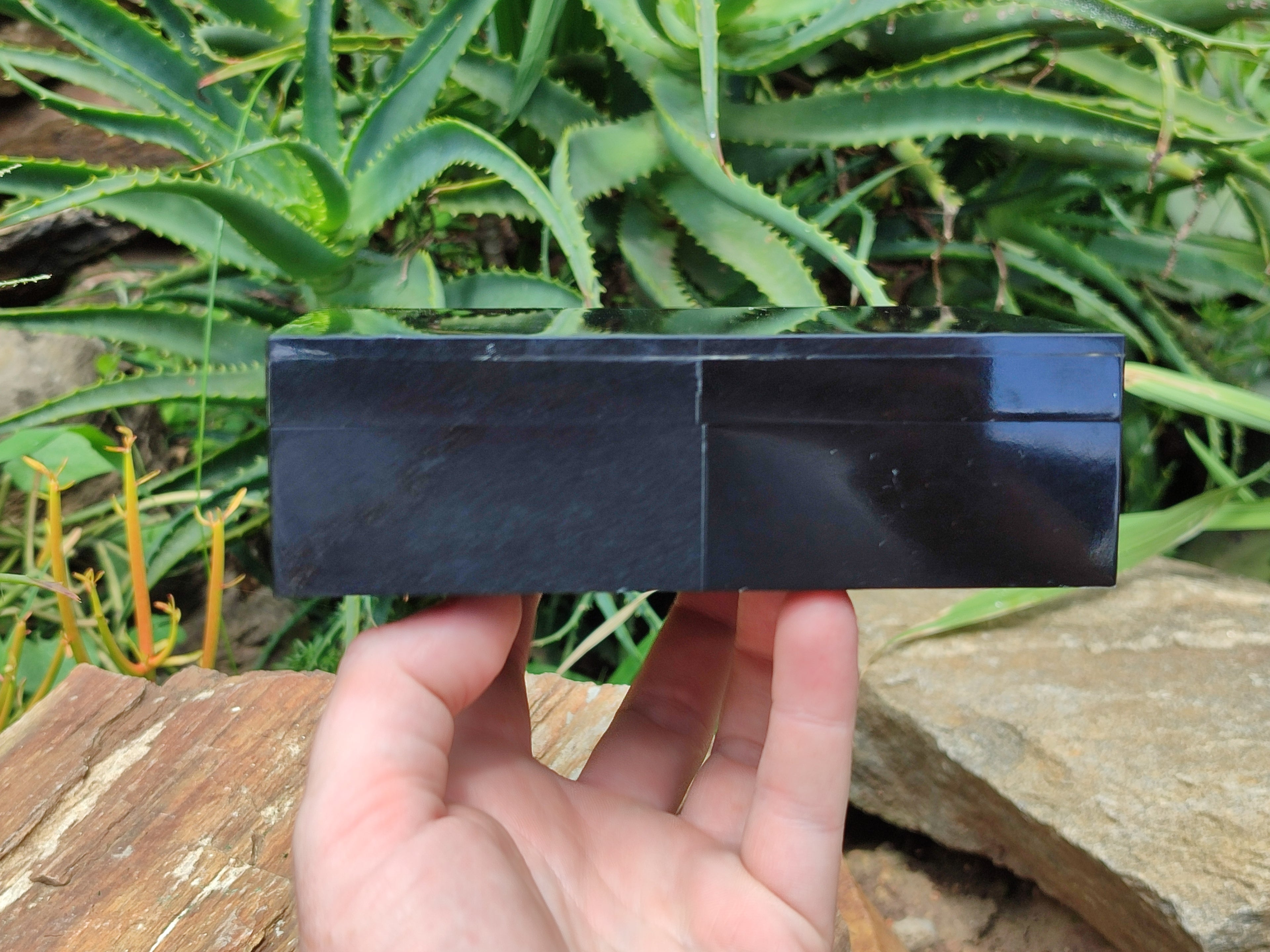 Hand Made Jet Lignite Jewellery Box x 1 From Swaziland - Toprock Gemstones and Minerals 