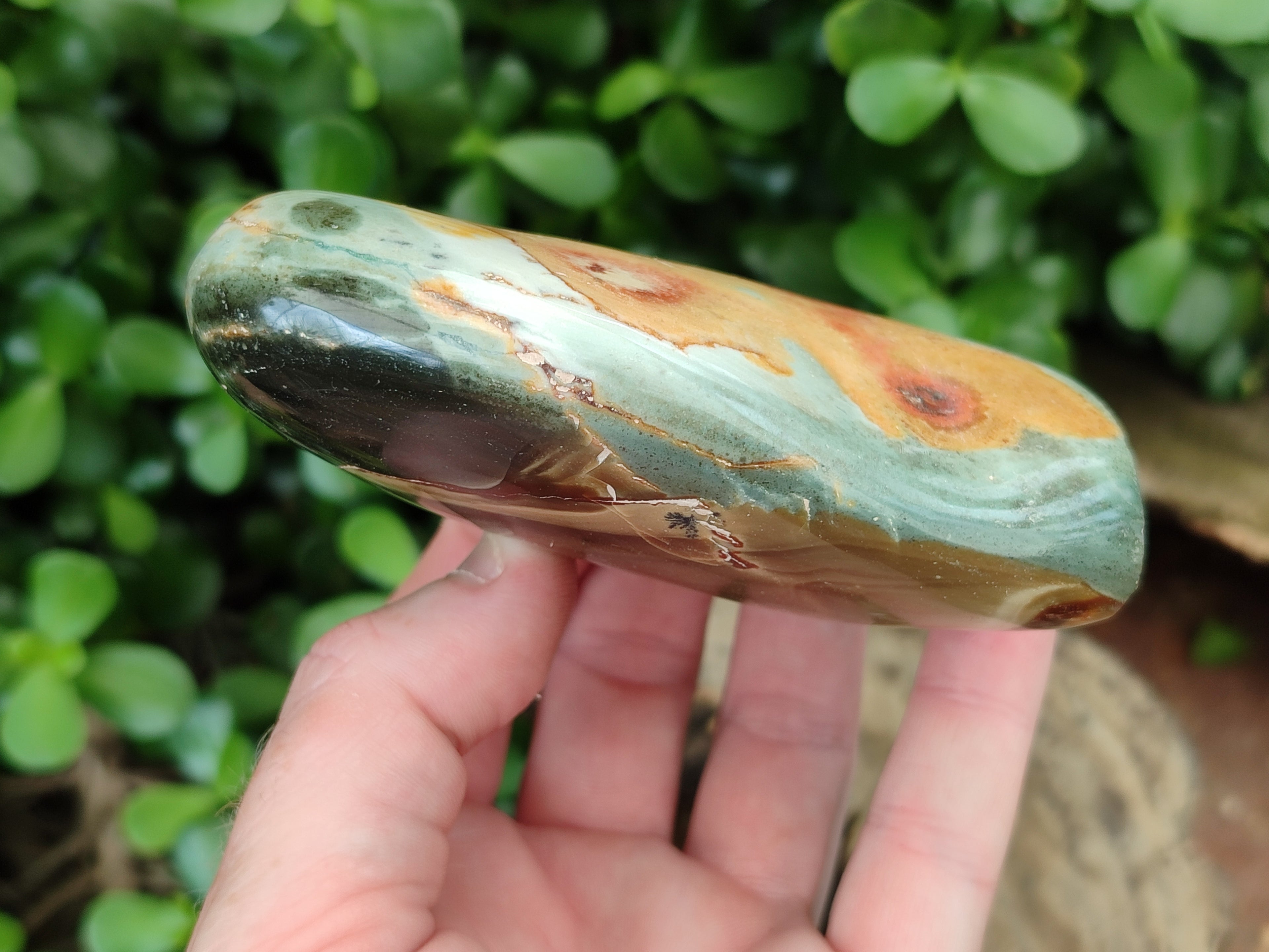 Polished Polychrome Jasper Standing Free Forms x 3 From Madagascar - Toprock Gemstones and Minerals 