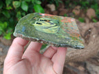 Hand Made Vervet Monkey Family Decoupage on Unakite Stone Slabs - sold per item - From Southern Africa - Toprock Gemstones and Minerals 