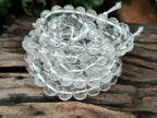 Polished Rock Crystal Stretch Buddha Bracelets - Sold Per Item - From Brazil - Toprock Gemstones and Minerals 