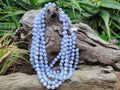Polished Namibian Blue Lace Agate Ball Shaped Bead Necklace - Sold per Item- From Namibia - Toprock Gemstones and Minerals 