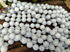 Polished Namibian Blue Lace Agate Ball Shaped Bead Necklace - Sold per Item- From Namibia - Toprock Gemstones and Minerals 