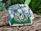 Hand Made Vervet Monkey Family Decoupage on Moss Agate Stone Slabs - sold per item - From South Africa - Toprock Gemstones and Minerals 