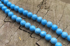 Polished Blue Turquenite - Howlite Fancy Leaf Necklace - Sold Per Pair - From Zimbabwe - Toprock Gemstones and Minerals 
