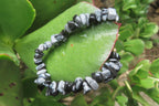 Polished Snowflake Obsidian Tumble Chip  Bead Bracelet - Sold per Item - From Mexico - Toprock Gemstones and Minerals 