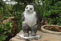 Hand Made Soap Stone Panda Carving x 1 From Zimbabwe