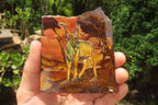 Hand Made Kudu Decoupage Stone Slabs x 4 From Southern Africa - Toprock Gemstones and Minerals 