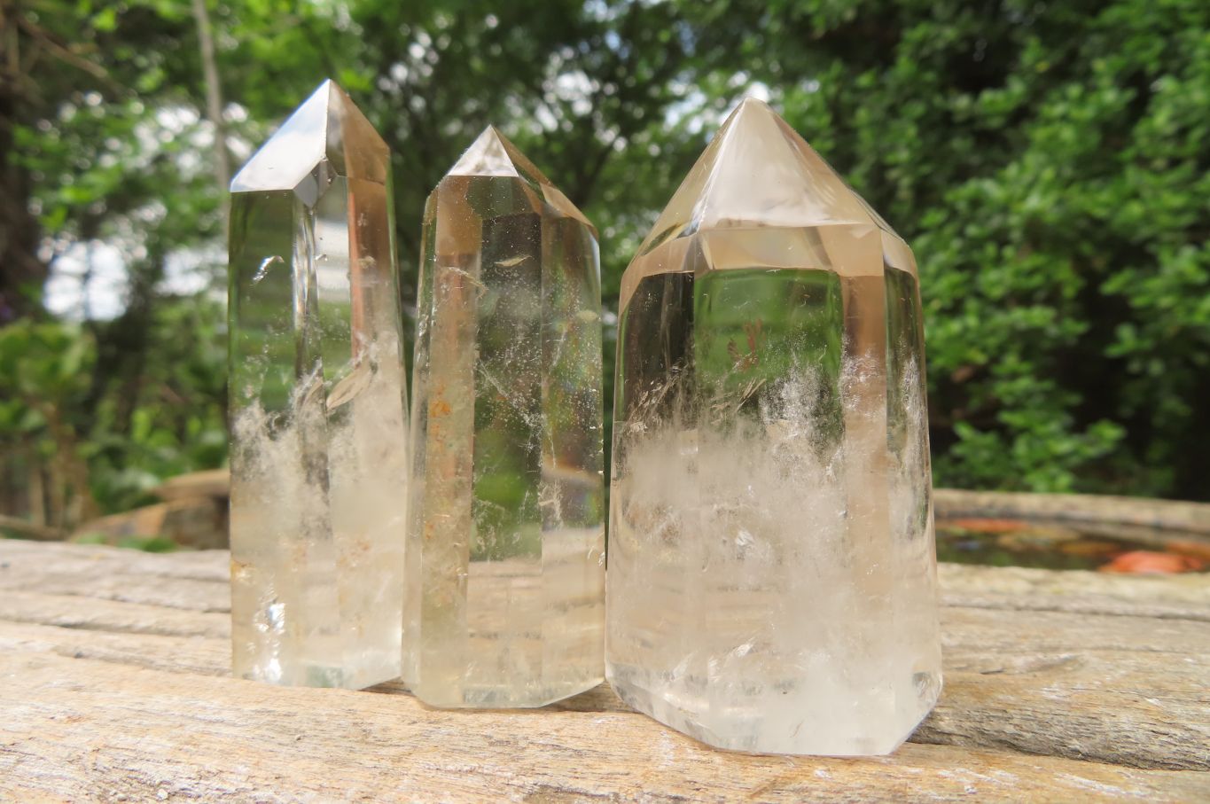 Polished Smokey Phantom Quartz Crystals x 12 From Madagascar - Toprock Gemstones and Minerals 