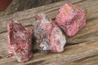 Natural Rhodonite Cobbed Specimens x 6 From Zimbabwe - Toprock Gemstones and Minerals 