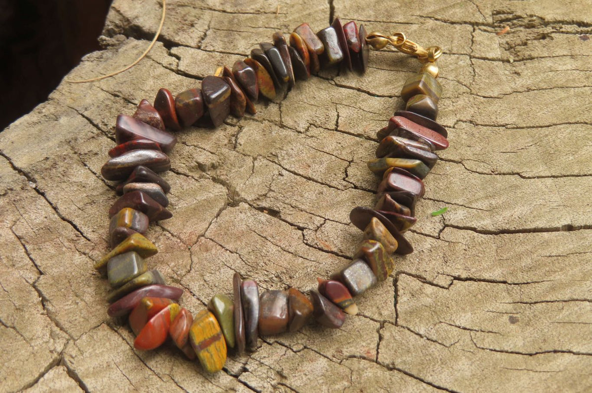 Hand Made Tumble Stone Bracelets x 12 From China - Toprock Gemstones and Minerals 