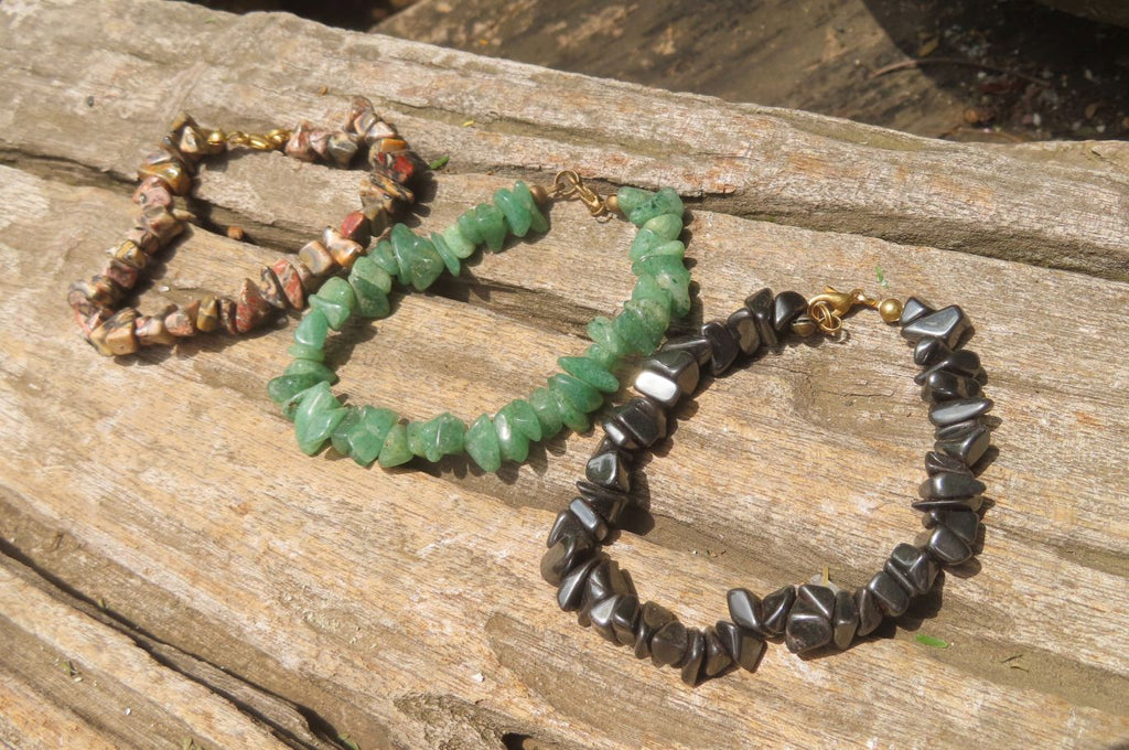Hand Made Tumble Stone Bracelets x 12 From China - Toprock Gemstones and Minerals 