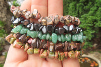 Hand Made Tumble Stone Bracelets x 12 From China - Toprock Gemstones and Minerals 