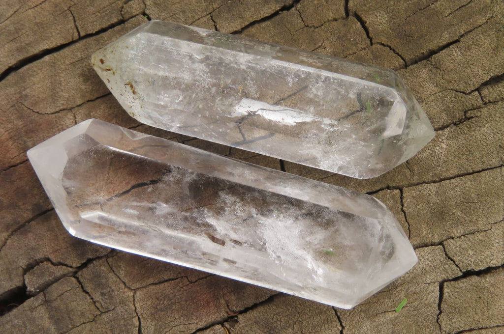Polished Double Terminated Clear Quartz Crystals x 24 From Madagascar - Toprock Gemstones and Minerals 