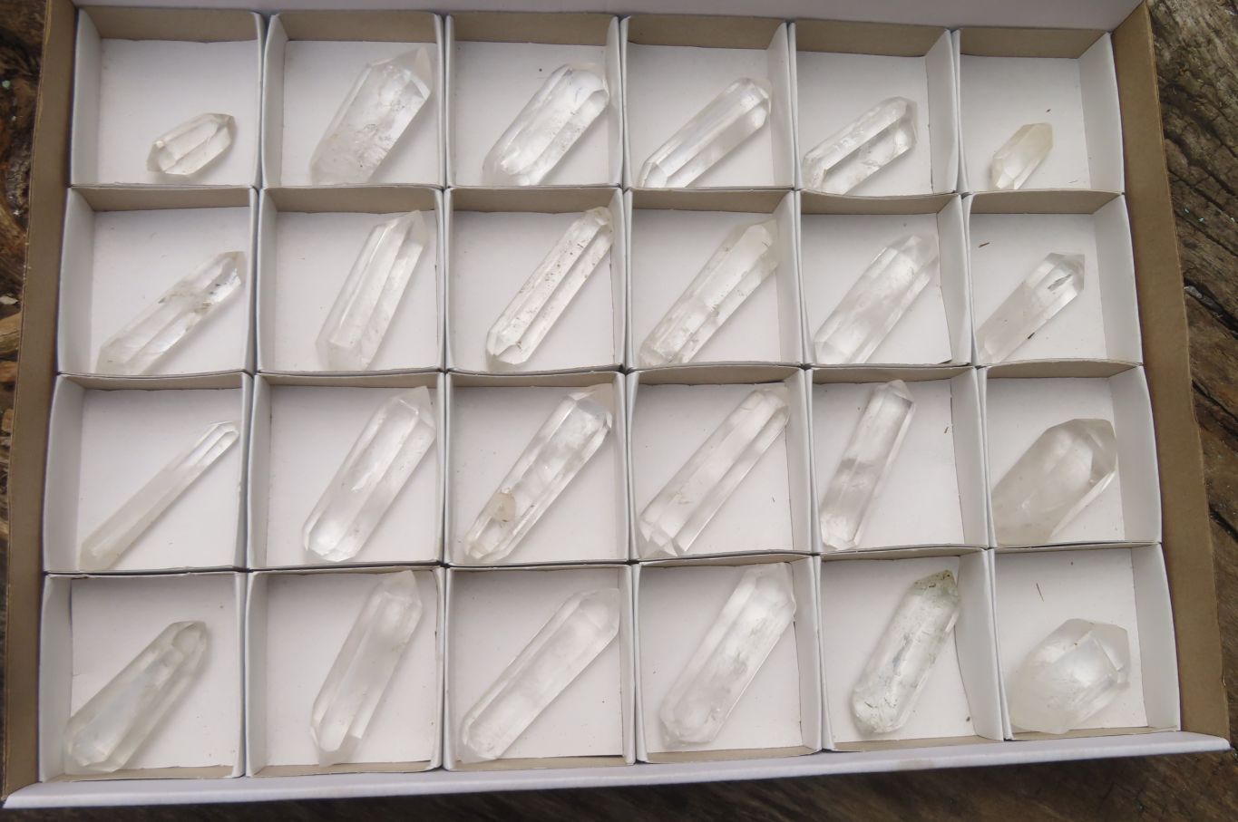 Polished Double Terminated Clear Quartz Crystals x 24 From Madagascar - Toprock Gemstones and Minerals 