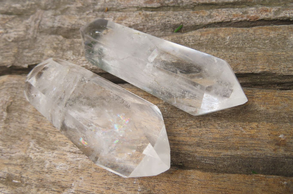 Polished Double Terminated Clear Quartz Crystals x 24 From Madagascar - Toprock Gemstones and Minerals 