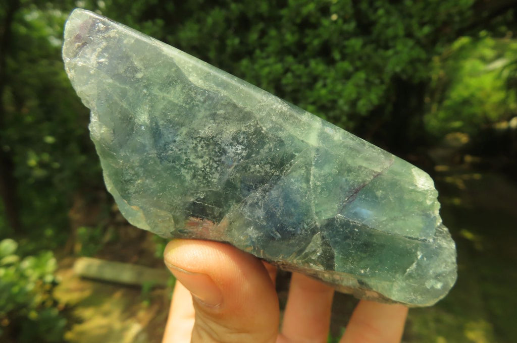 Polished On One Side Watermelon Fluorite x 3 From Uis, Namibia - Toprock Gemstones and Minerals 