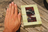 Hand Made Stone Jewellery Box x 1 From South Africa - Toprock Gemstones and Minerals 
