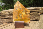 Hand Made Tiger Decoupage on Picture Stone Jasper Stone Slabs - sold per item - From Namibia - Toprock Gemstones and Minerals 