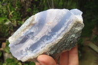 Natural Blue Lace Agate Geode Specimens x 4 From Malawi - Toprock Gemstones and Minerals 