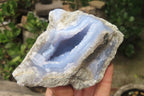 Natural Blue Lace Agate Geode Specimens x 4 From Malawi - Toprock Gemstones and Minerals 
