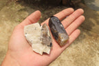 Natural Smokey Quartz & Feldspar Clusters x 12 From Malawi - Toprock Gemstones and Minerals 
