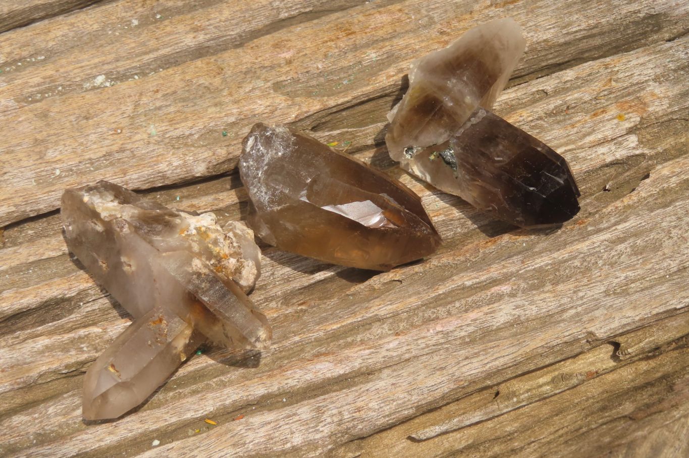 Natural Smokey Quartz & Feldspar Clusters x 12 From Malawi - Toprock Gemstones and Minerals 