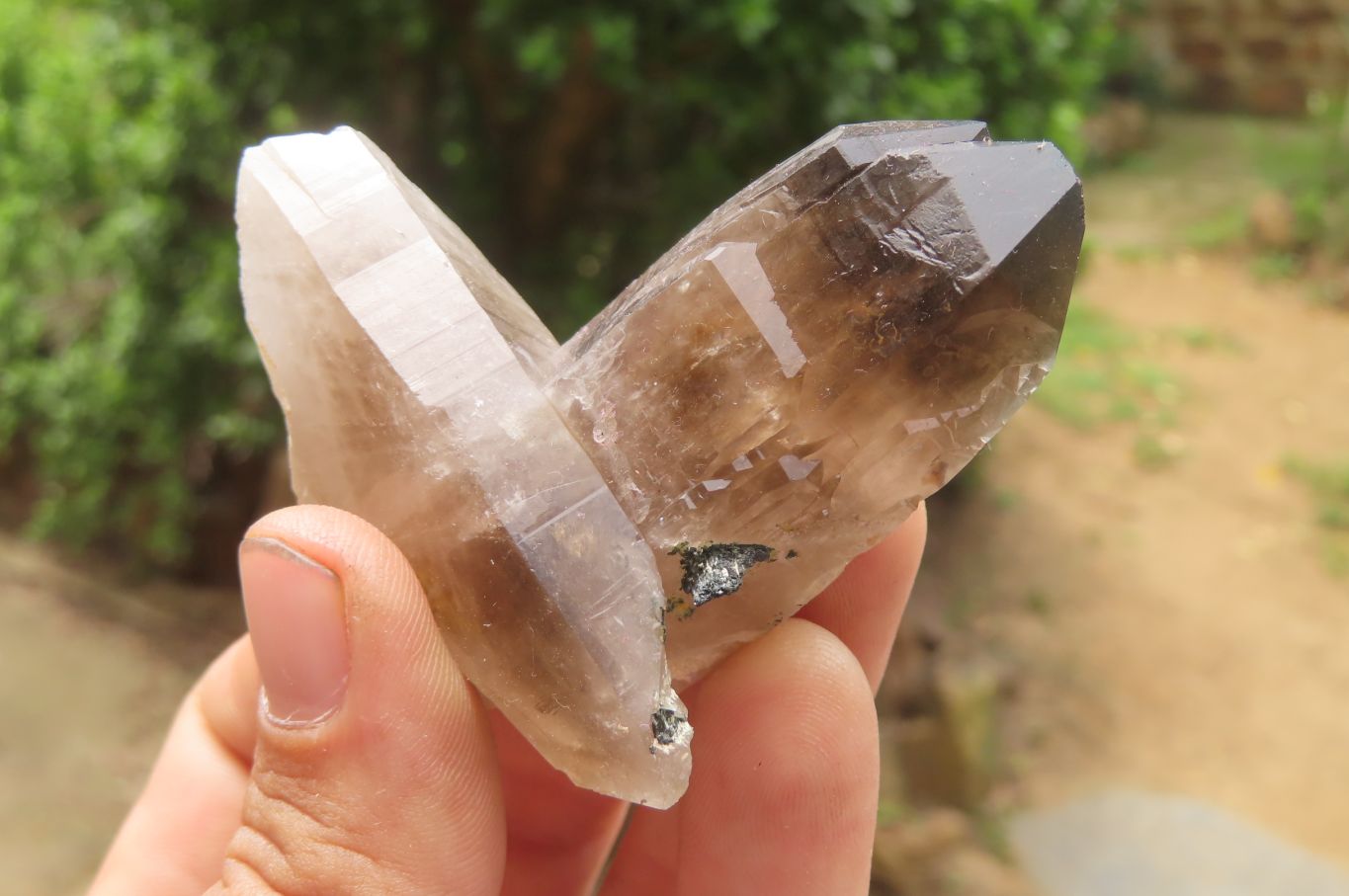 Natural Smokey Quartz & Feldspar Clusters x 12 From Malawi - Toprock Gemstones and Minerals 