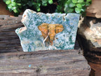 Hand Made Elephant Decoupage on Moss Agate Stone Slabs - Sold Per Item - From Mpumalanga, South Africa - Toprock Gemstones and Minerals 