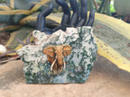 Hand Made Elephant Decoupage on Moss Agate Stone Slabs - Sold Per Item - From Mpumalanga, South Africa - Toprock Gemstones and Minerals 