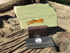 Hand Made Cheetah Decoupage on Butter Jade Stone Slabs - sold per item - From South Africa - Toprock Gemstones and Minerals 