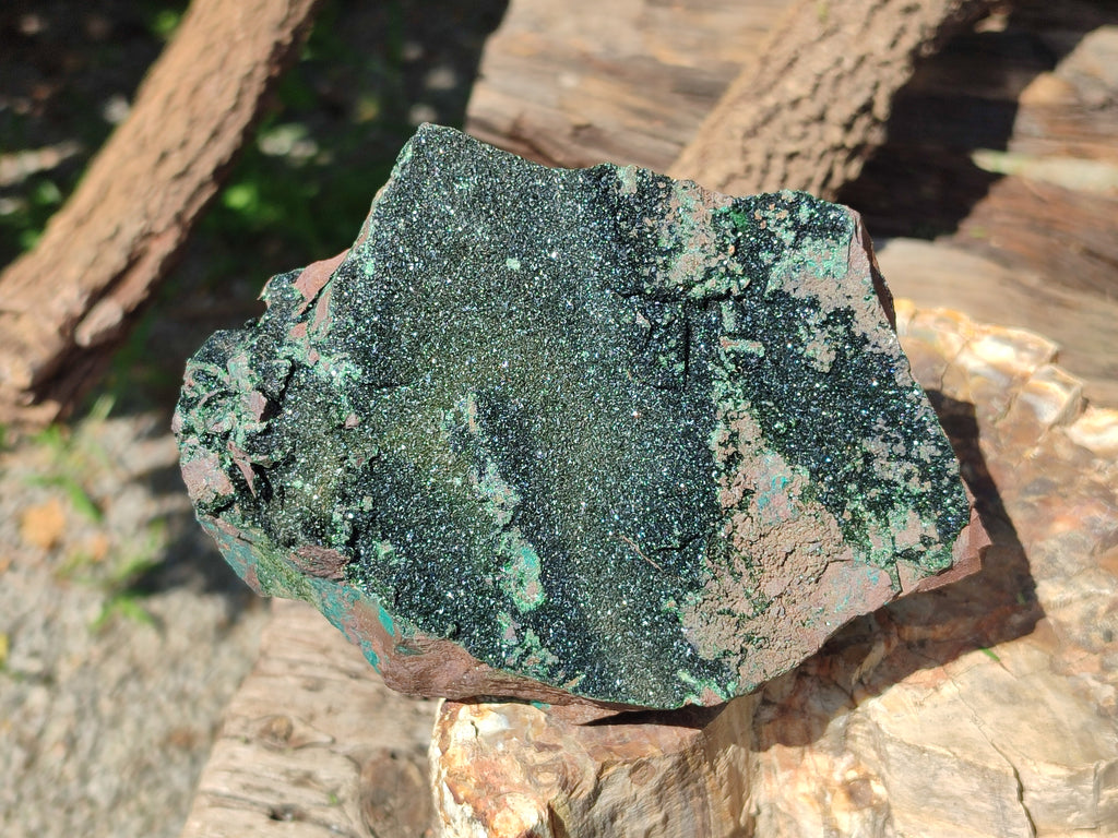 Natural Libethenite Crystals On Dolomite Matrix Specimen x 1 From Shituru, Congo - Toprock Gemstones and Minerals 