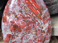 Polished Red Jasper Standing Free Forms x 4 From Madagascar