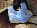 Natural Blue Lace Agate Geode Specimens x 6 From Malawi - Toprock Gemstones and Minerals 