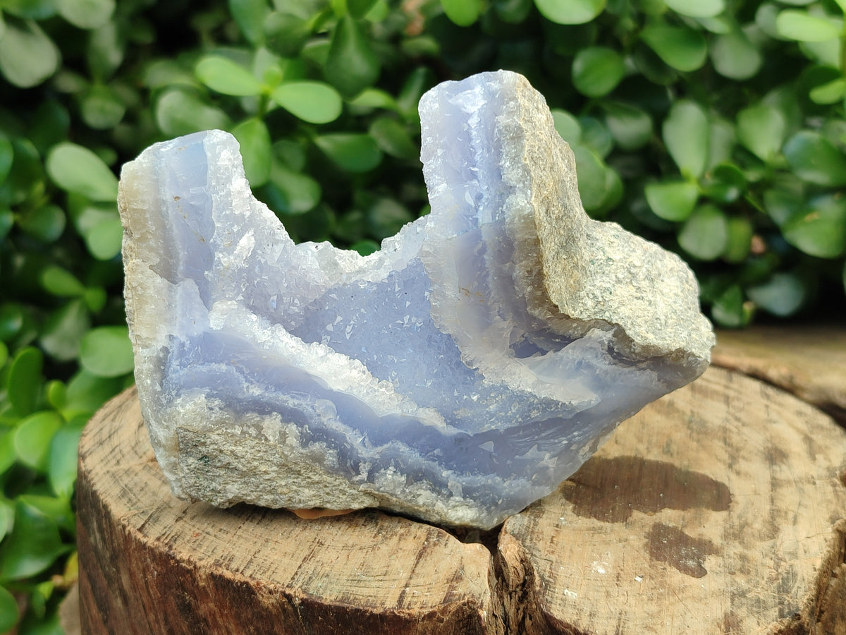 Natural Blue Lace Agate Geode Specimens x 6 From Malawi - Toprock Gemstones and Minerals 