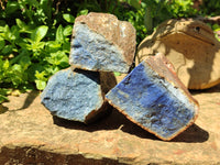 Natural Blue Dumortierite Cobbed Specimens x 6 From Mozambique - Toprock Gemstones and Minerals 