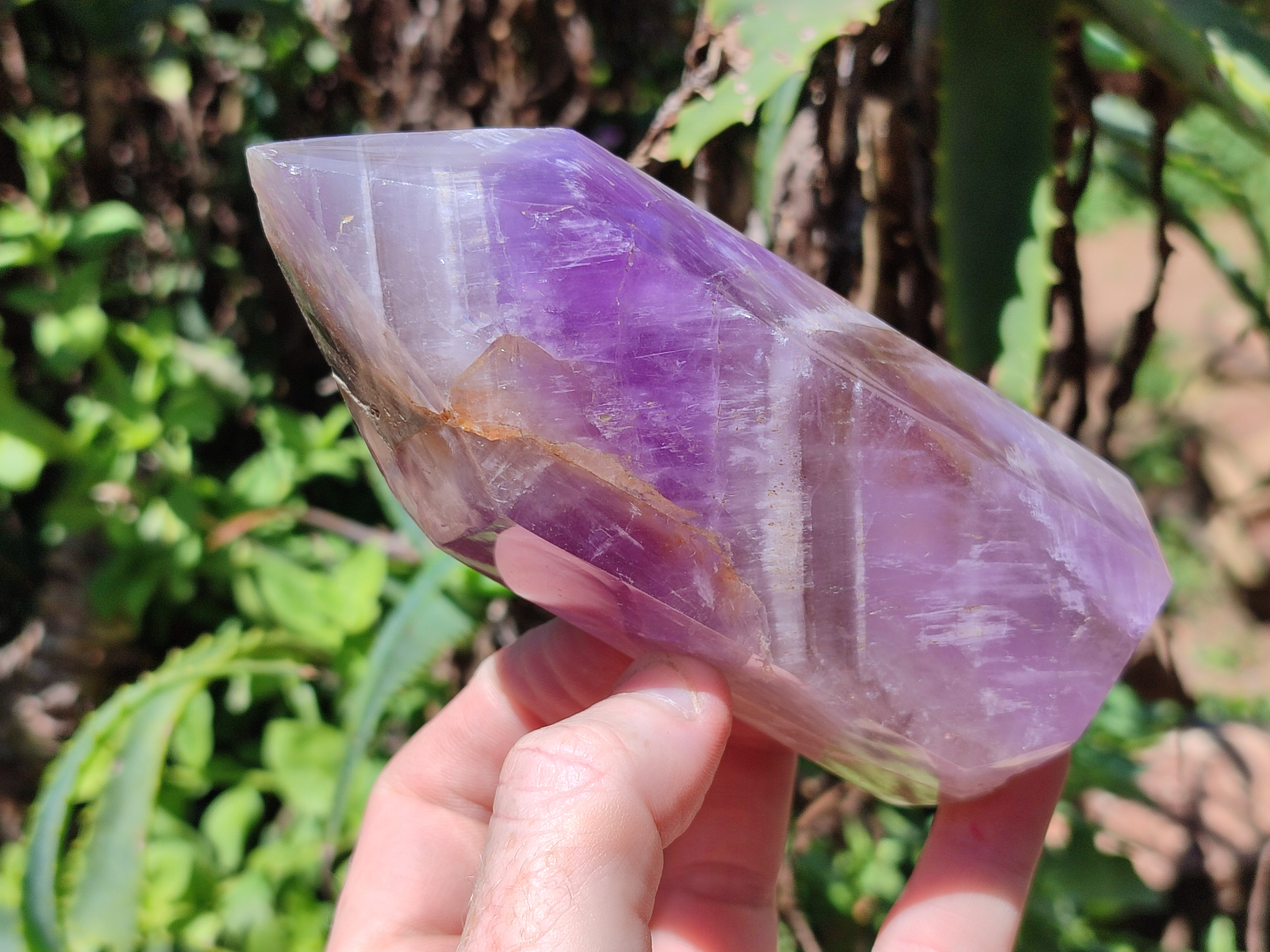 Polished Chevron Amethyst Points x 2 From Madagascar - Toprock Gemstones and Minerals 