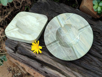 Polished Butter Jade Ashtrays x 2 From South Africa - Toprock Gemstones and Minerals 