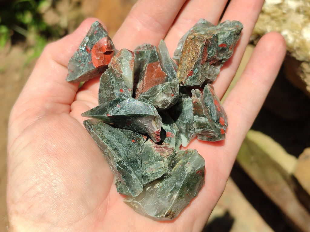 Natural Bloodstone Cobbed Specimens x 3 Kg Lot From Swaziland - Toprock Gemstones and Minerals 