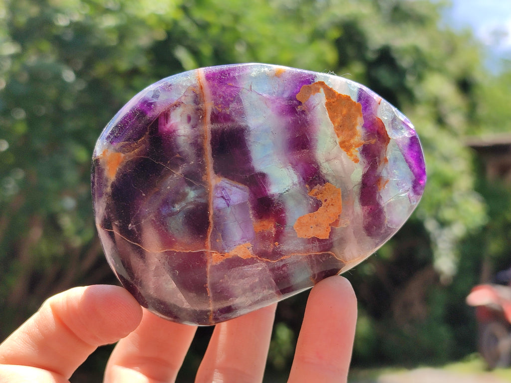 Polished Watermelon Fluorite Free Forms x 6 From Namibia - Toprock Gemstones and Minerals 