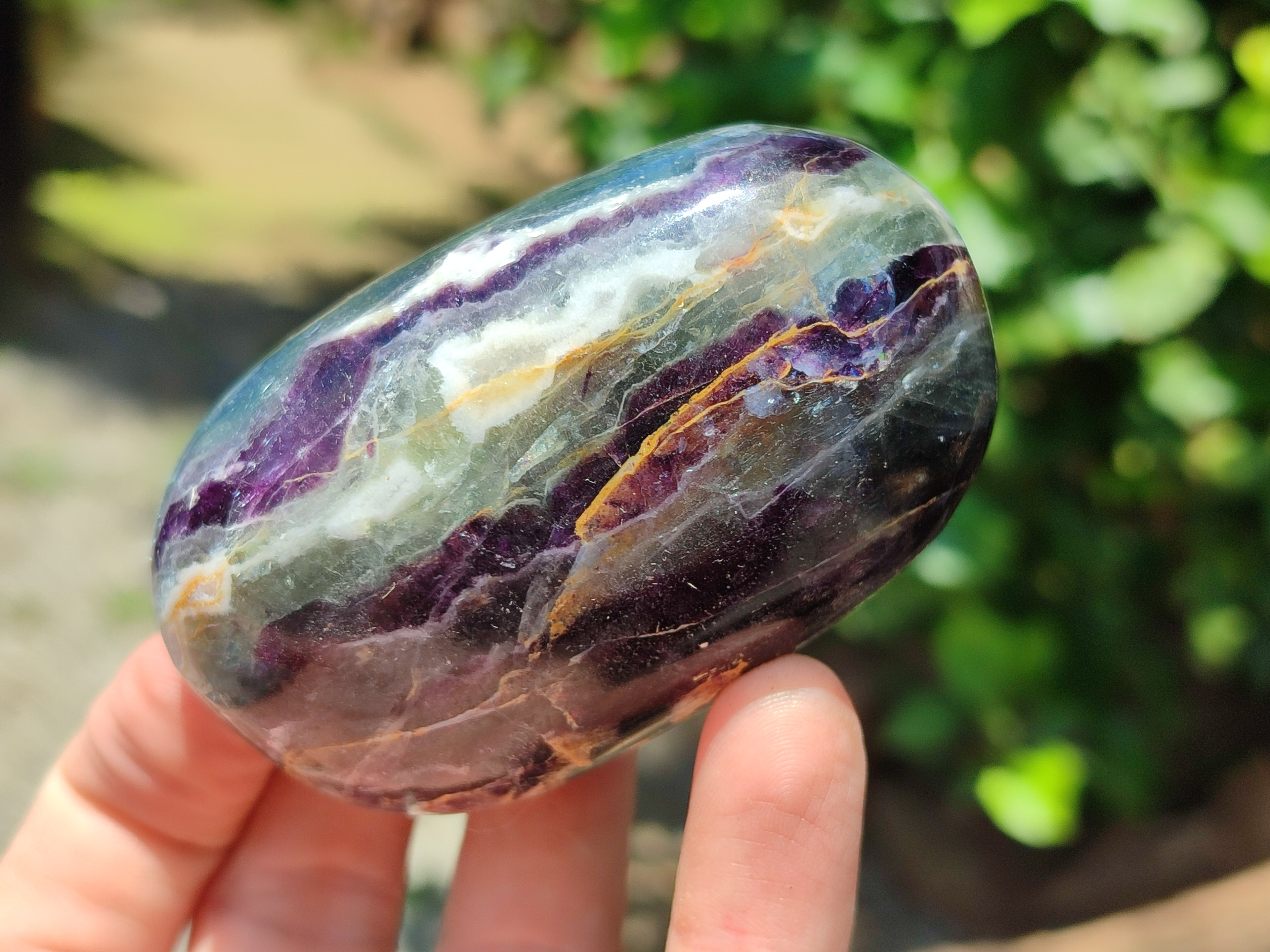 Polished Watermelon Fluorite Free Forms x 6 From Namibia - Toprock Gemstones and Minerals 