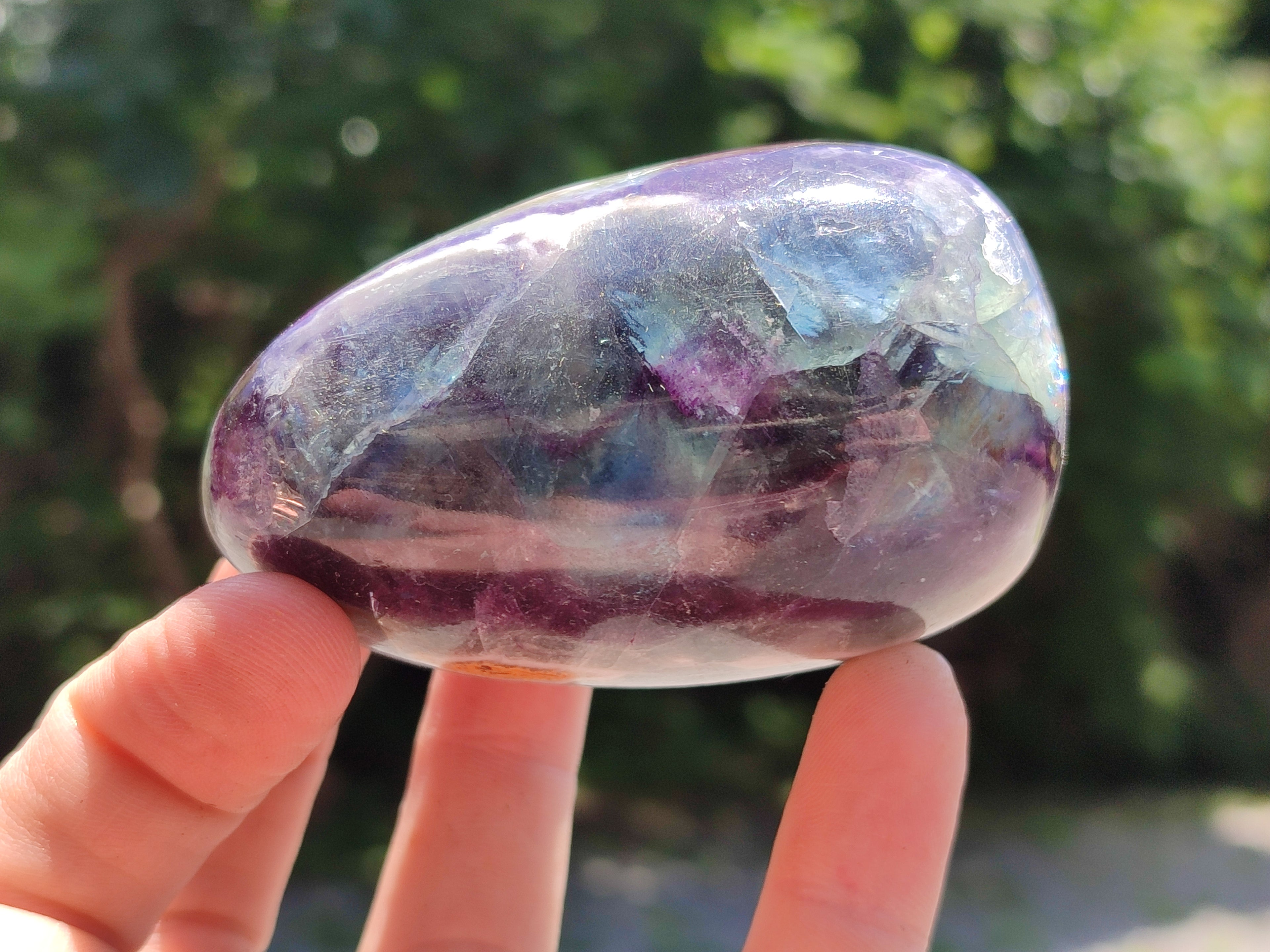 Polished Watermelon Fluorite Free Forms x 6 From Namibia - Toprock Gemstones and Minerals 