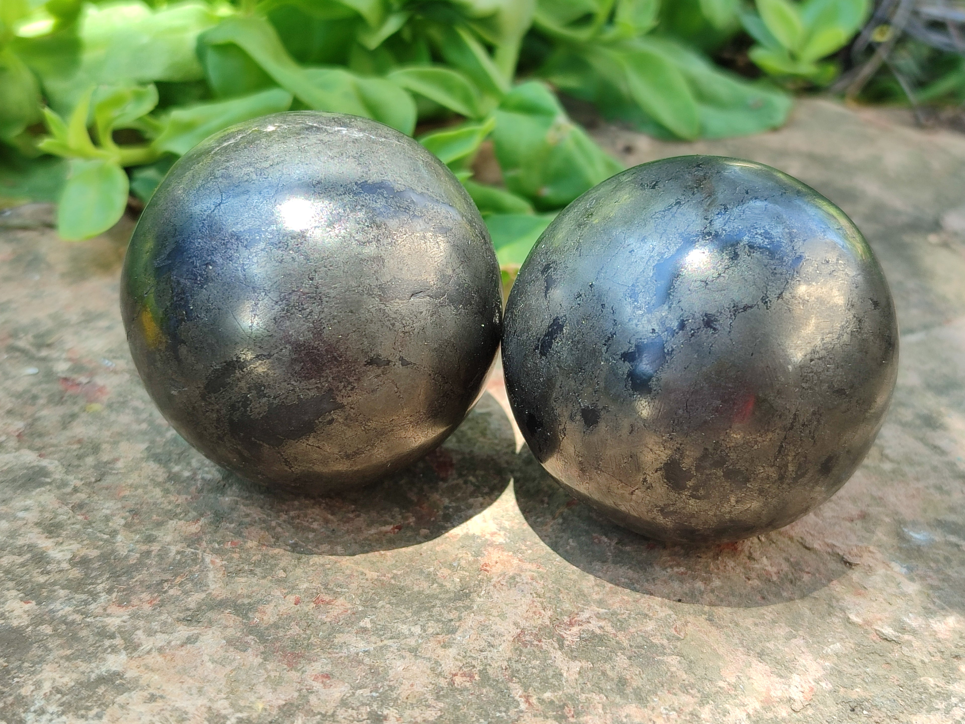 Polished Pharaoh Stone Spheres x 3 From Zimbabwe - Toprock Gemstones and Minerals 