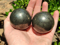Polished Pharaoh Stone Spheres x 3 From Zimbabwe - Toprock Gemstones and Minerals 