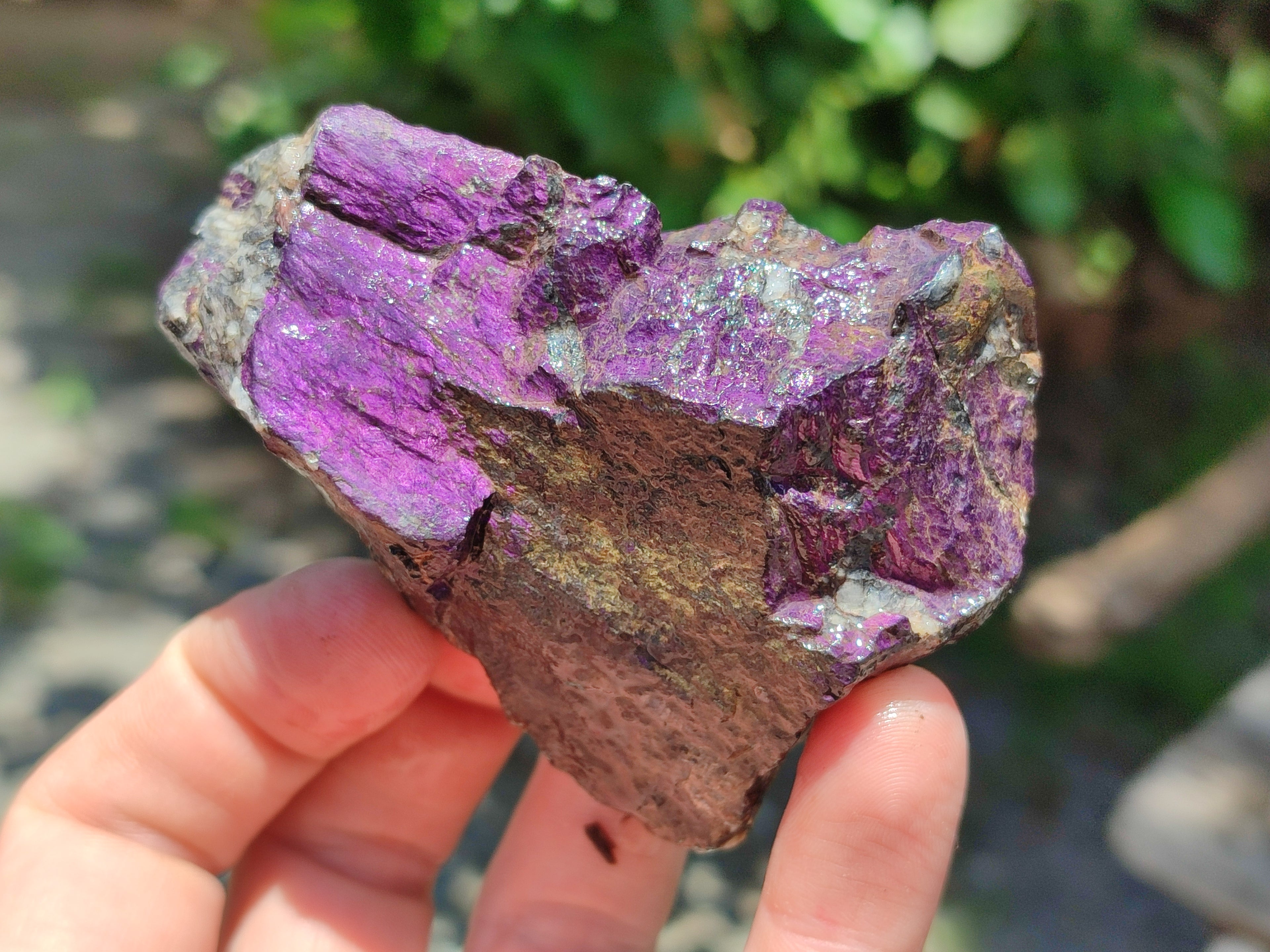 Natural Metallic Purpurite Cobbed Specimens x 6 From Erongo, Namibia - Toprock Gemstones and Minerals 