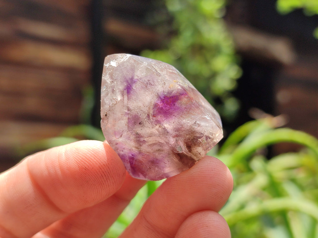 Polished Smokey Amethyst Window Quartz Crystals x 16 From Akansobe, Madagascar - Toprock Gemstones and Minerals 