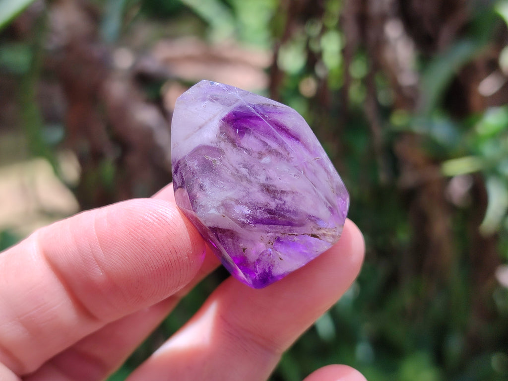 Polished Smokey Amethyst Window Quartz Crystals x 16 From Akansobe, Madagascar - Toprock Gemstones and Minerals 