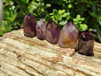 Polished Smokey Amethyst Window Quartz Crystals x 16 From Akansobe, Madagascar - Toprock Gemstones and Minerals 